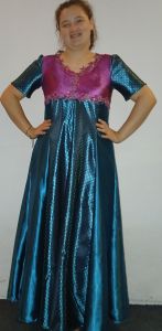 Adult Female Costumes to Hire - Teal & Purple dress